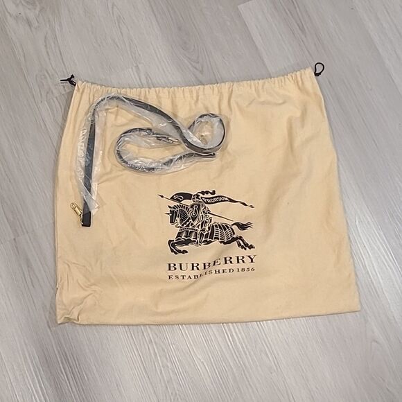 Burberry Haymarket Check Golderton Tote Medium Authentic Crossbody Brown Tan - Picture 4 of 10